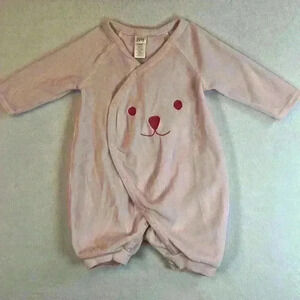 Lot of 2 Nordstrom Baby / Wonder Nation Sleepers Pink 3m and 3-6m Adorable